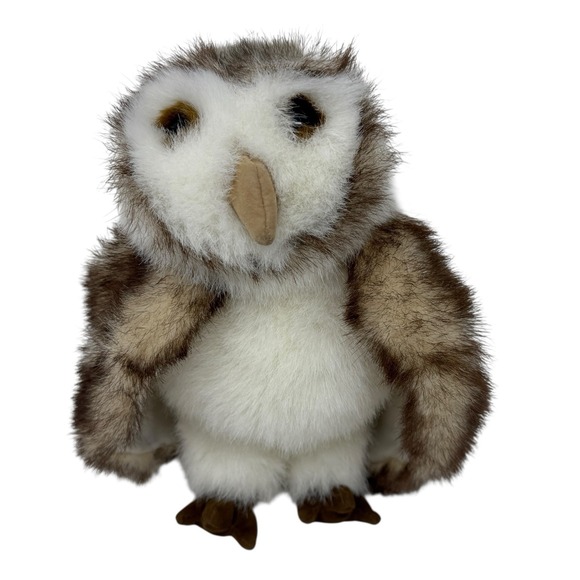 Folkmanis Short Eared Owl Puppet Plush Full Body Bird Realistic Animal Stuffed - Picture 1 of 8